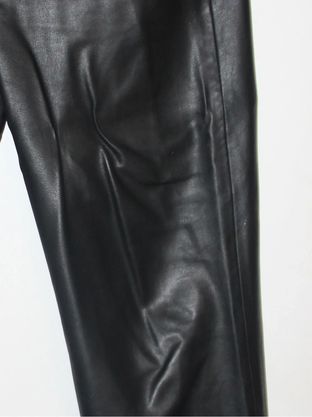 Used Zara Men’s Black Faux Leather Jeans
